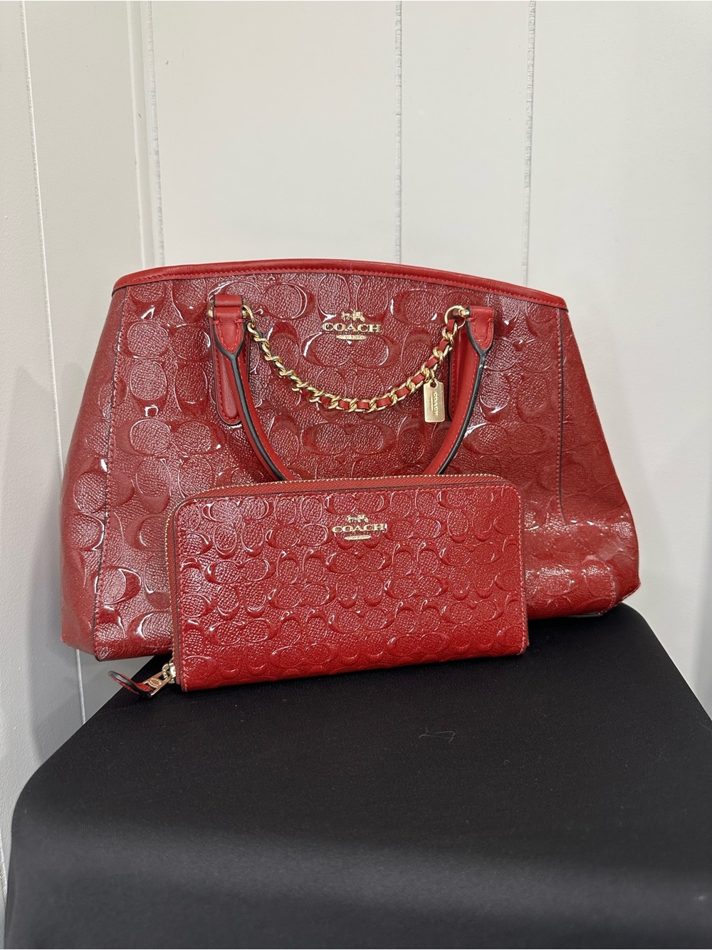 Coach Red Leather Purse & Wallet